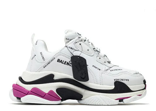 Balenciag* Wmns Triple S White Black Fuchsia