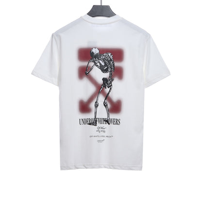 OW logo red graffiti arrow skull short sleeves