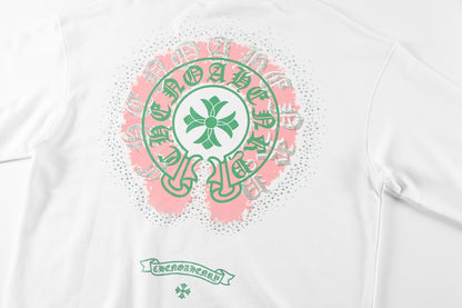 Chrome Hearts latest heavy-weight basic crewneck sweatshirt in white OYP1C7DU