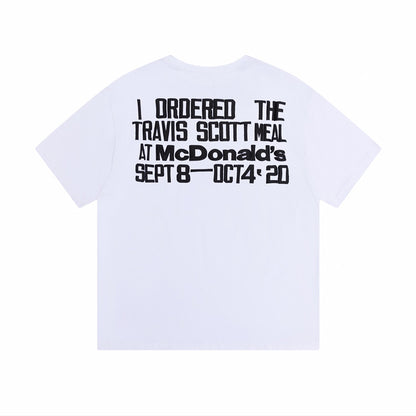 Travis Scott Foam hamburger mouth pattern short sleeves