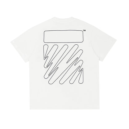Ow wavy line short sleeves
